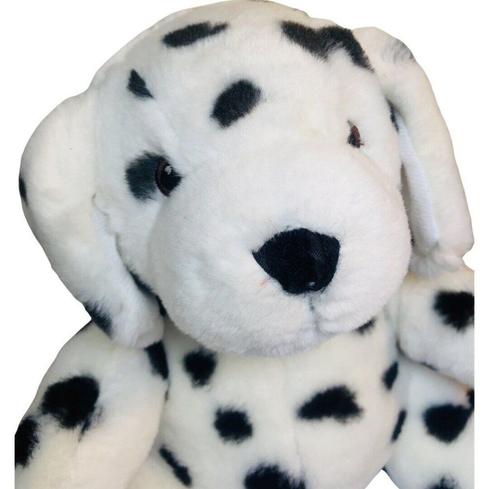 LOGO Bear Black & White spotted Puppy Dalmatian Plush Stuffed Animal Doll 8.5" - Picture 2 of 7